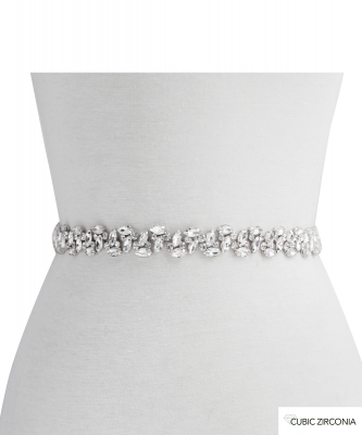Cubic Zirconia Bridal Belt BT810004 SILVER CL